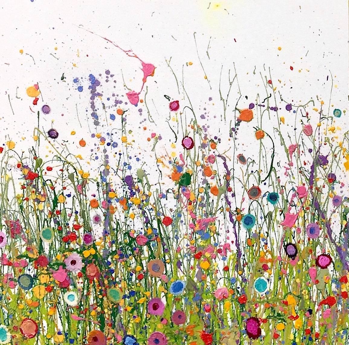 Yvonne Coomber Landscape Painting - Heart of Gold  I original abstract landscape painting