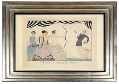 George Barbier, Visez au coeur, Belles Dames!, fashion lithograph, 1920