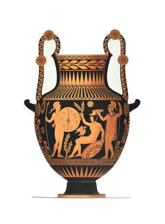 Antique Griechische Keramik: a Set of Four Greek Ceramics.