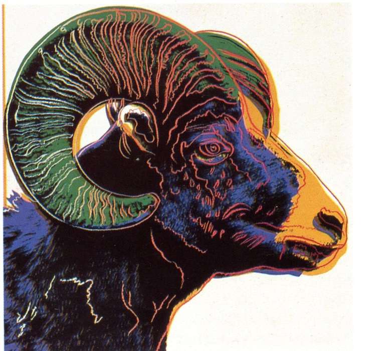 Andy Warhol Animal Print - Bighorn Ram from Endangered Species