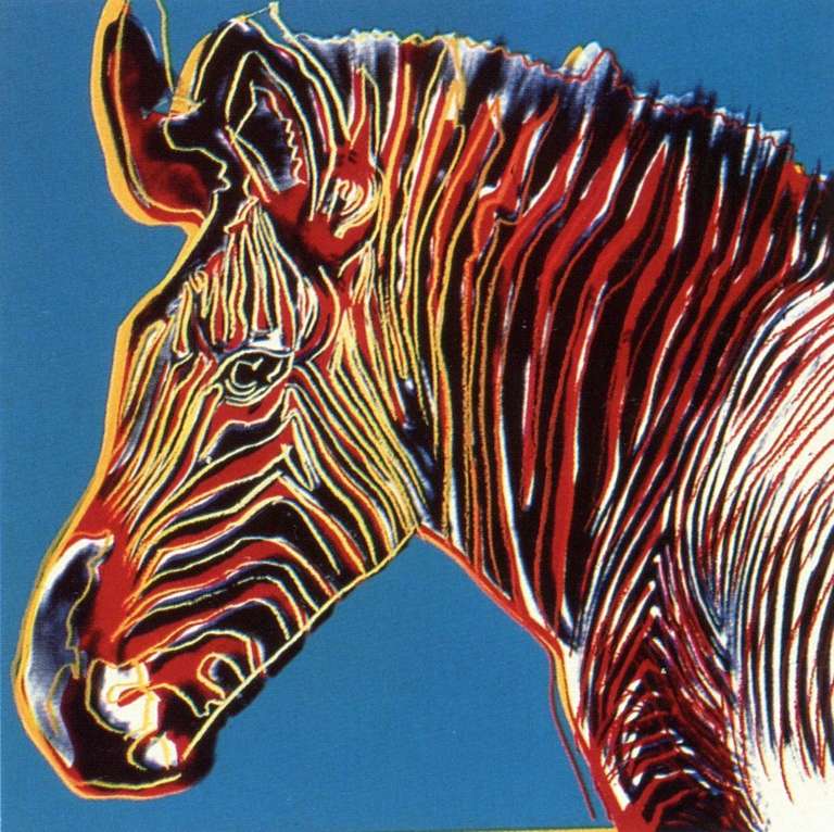 Andy Warhol Animal Print - Grevy’s Zebra from Endangered Species