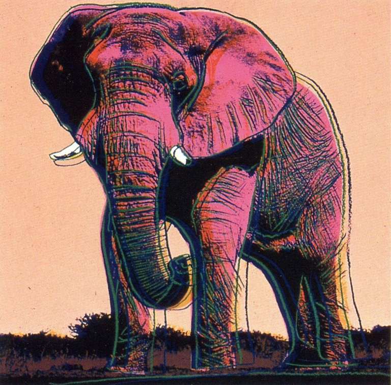 Andy Warhol Animal Print - African Elephant from Endangered Species