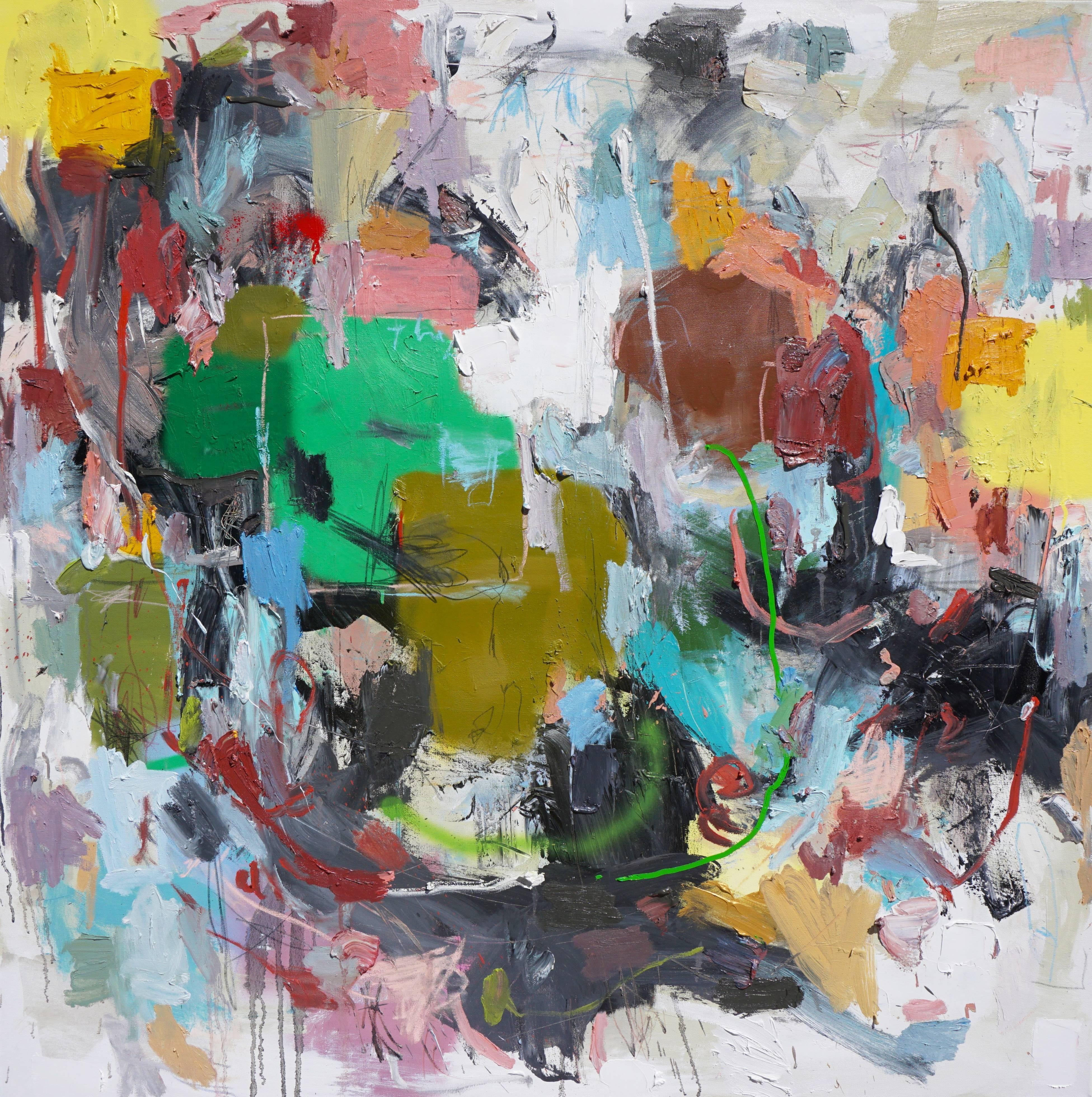 Matthew Ryan Herget Abstract Painting - "happy place"