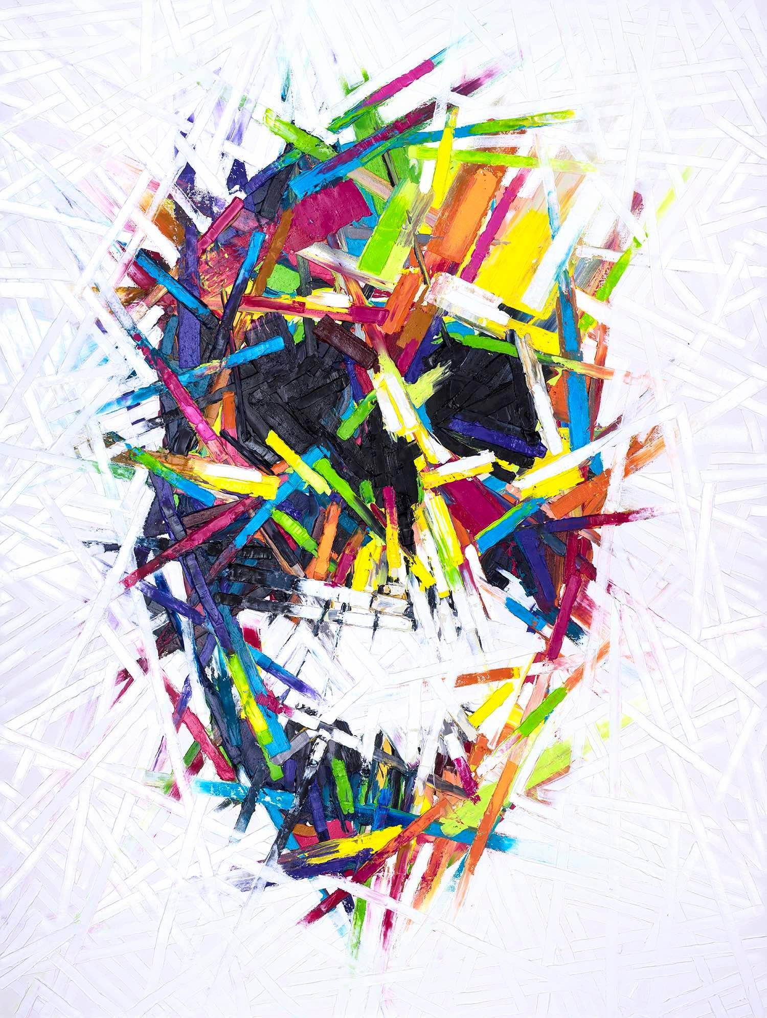 Brent Estabrook Figurative Painting - "Distorted Skull"