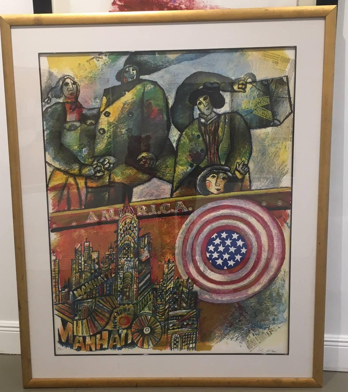 AMERICA - Print by Théo Tobiasse