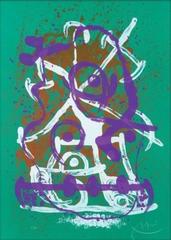 CABALGATA VERDE VIOLETA Y MARRON
