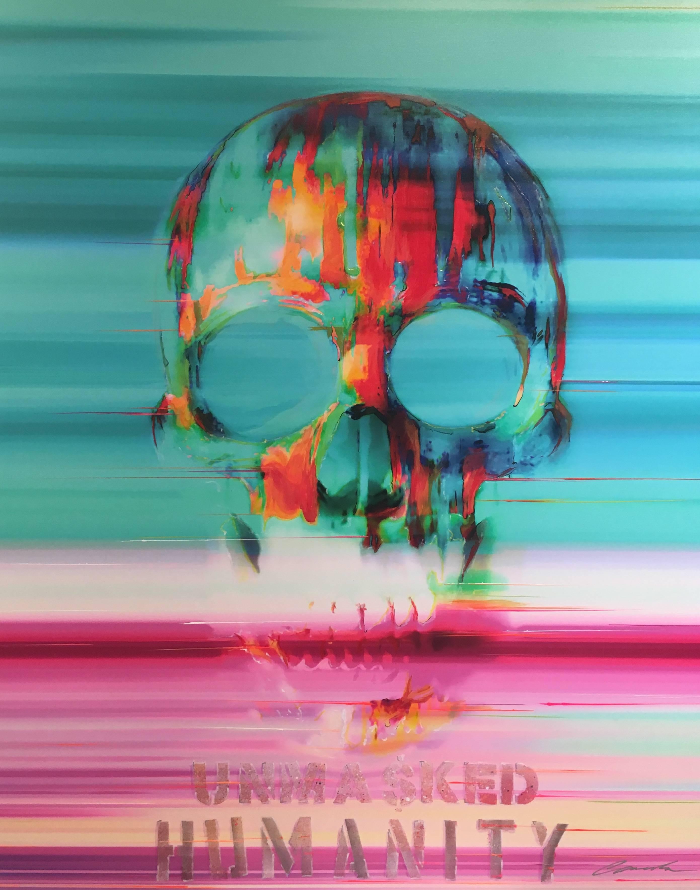 Ramon Canela Abstract Painting - SKULL 22