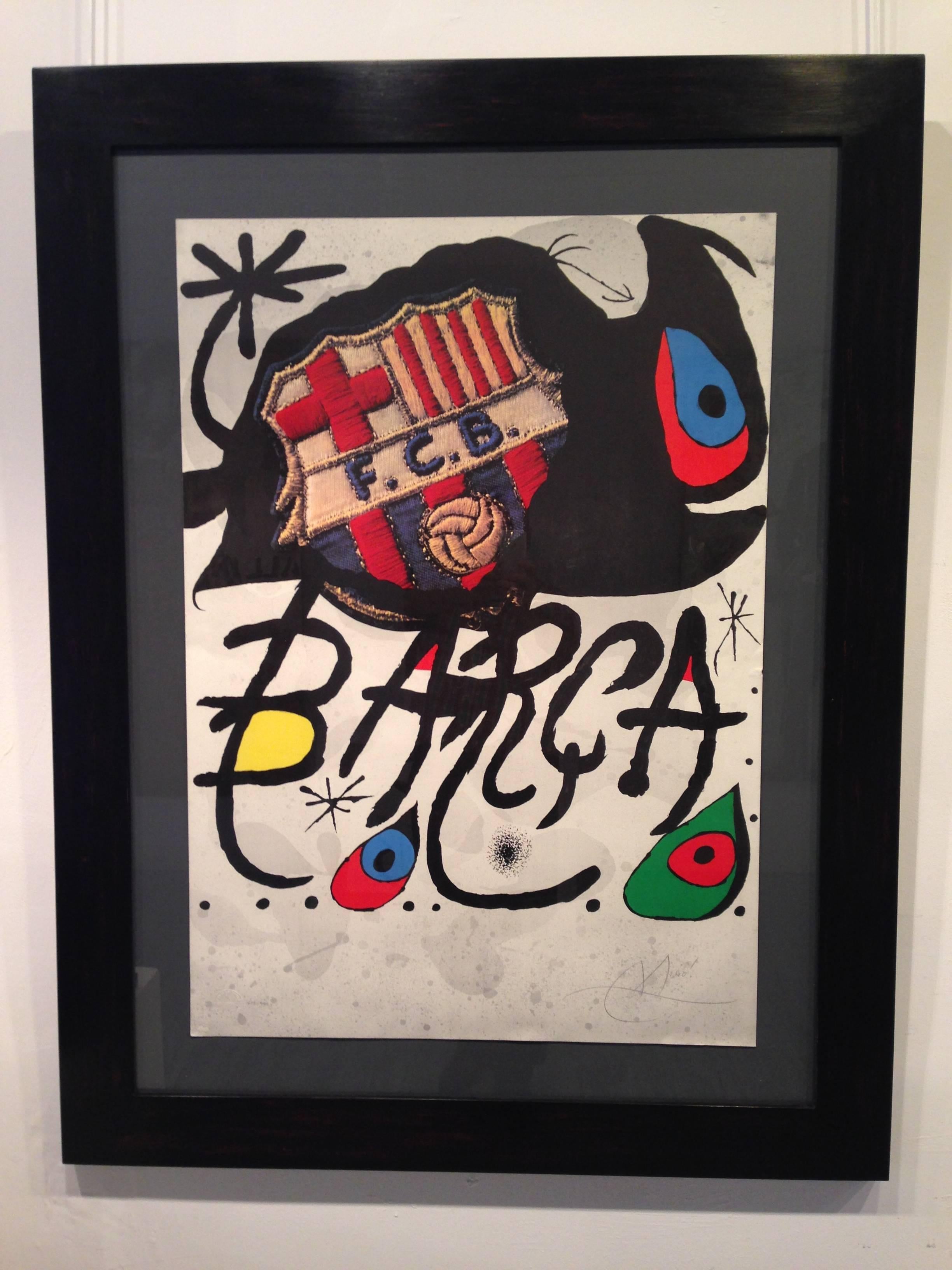 Joan Miró Abstract Print - 75TH ANNIVERSARY F.C. BARCELONA