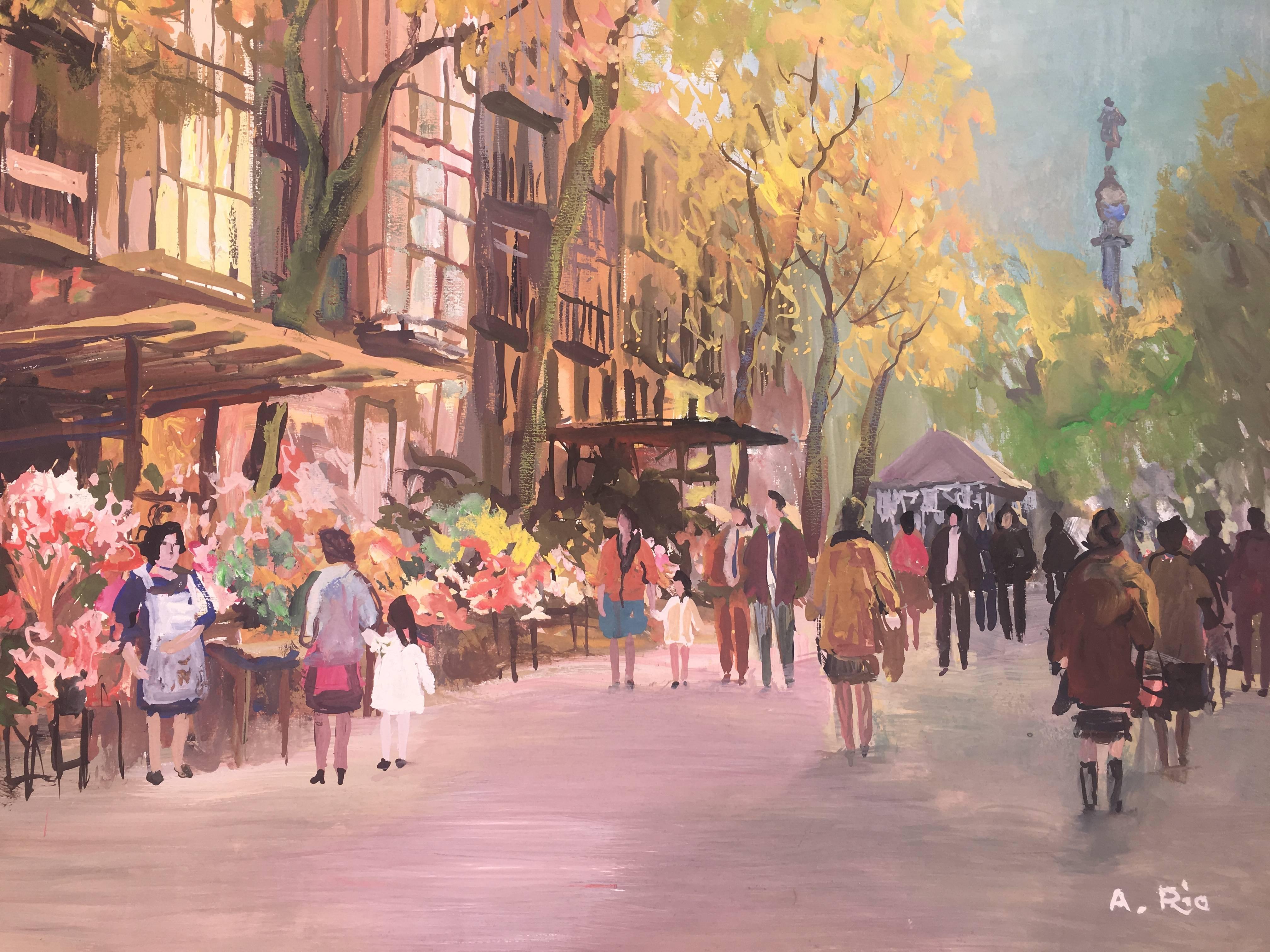 Agustin Rio Figurative Painting - BARCELONA