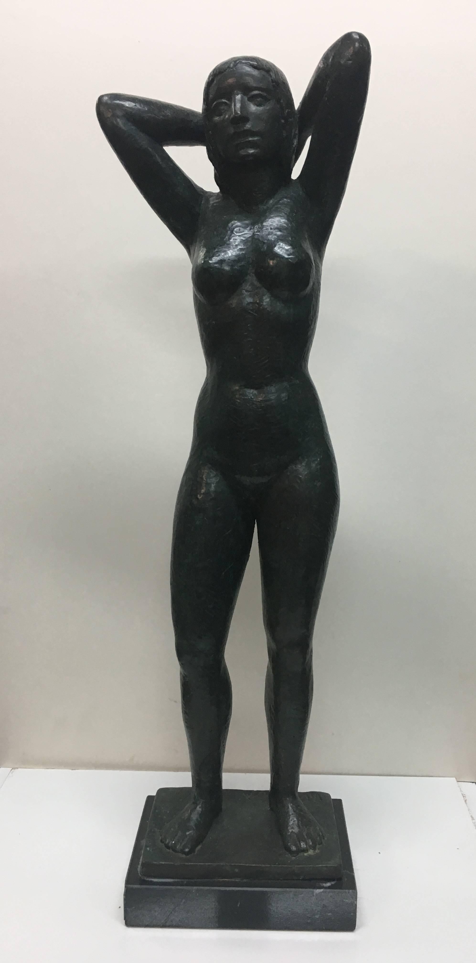 Yago Vilamanyà Figurative Sculpture - VILAMANYA- ORIGINAL BRONZE - SCULPTURE - "FEMME" 1999