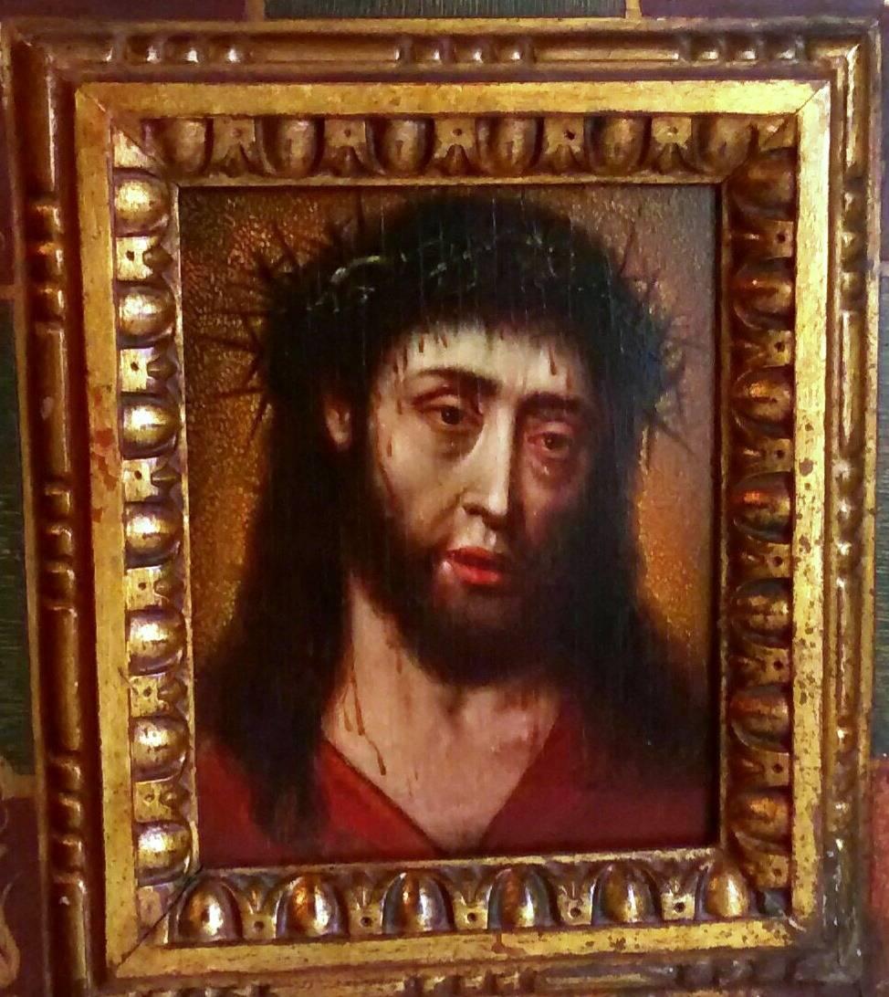 CHRIST - Brown Figurative Painting by Unknown