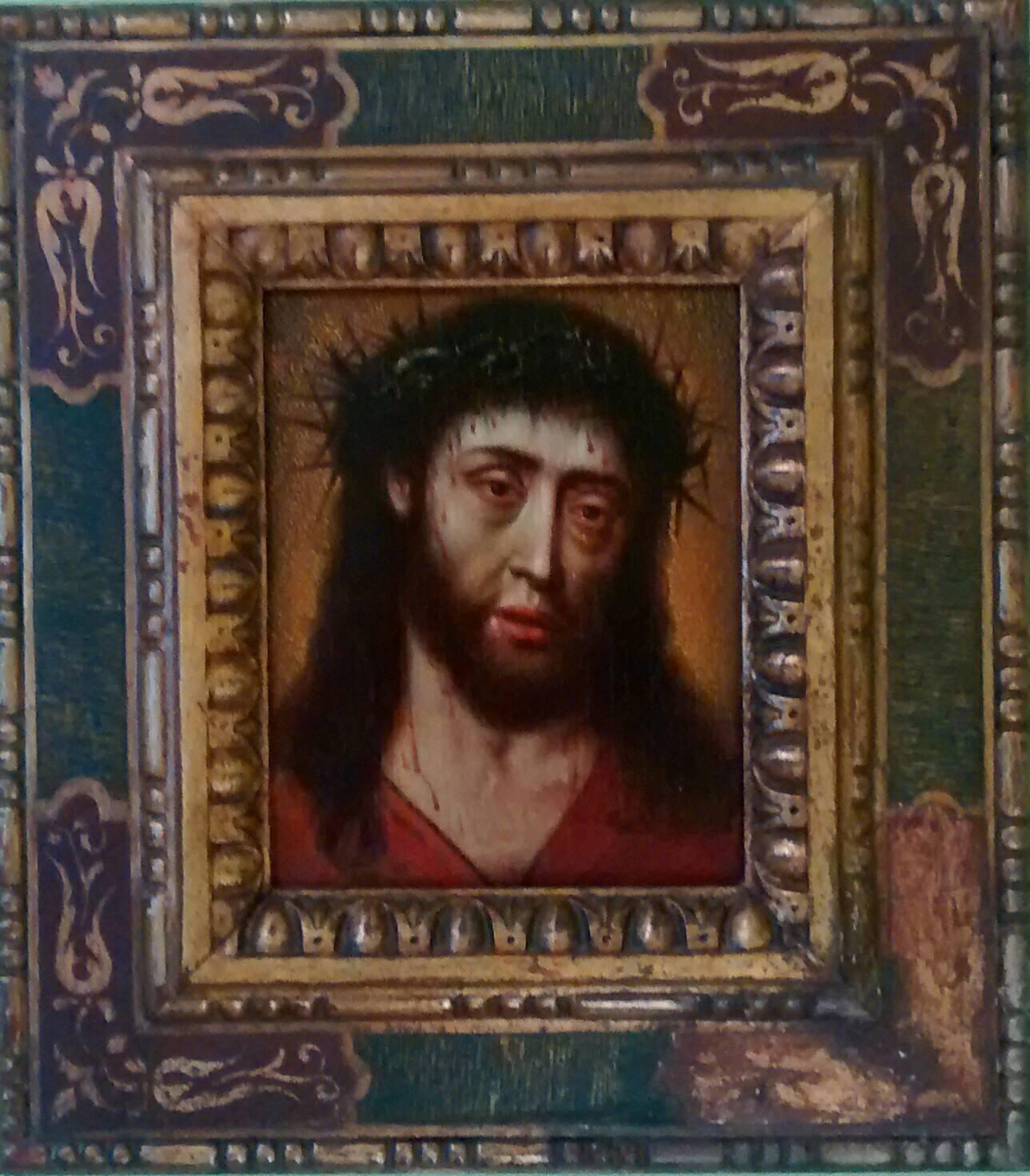 CHRIST
Religious art
Oil on board.
20x15 Cm without frame
37x33 Cm with frame
Beautiful