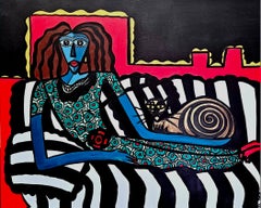 R. Poch 224 Porträt 80 x 100 cm, Original-Acrylgemälde