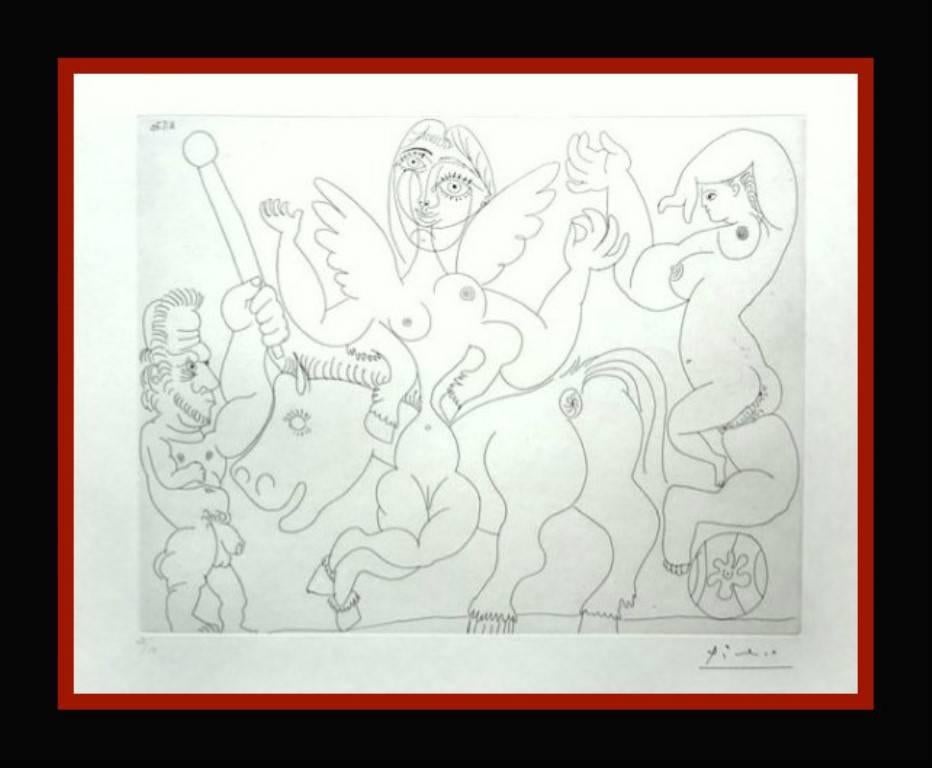 PICASSO - ORIGINAL ETCHING GRAPHYCS - LIMITED EDITION - " SUITE 156 " 1970 - Print by Pablo Picasso