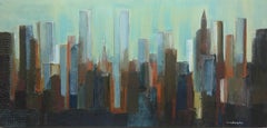 MARIA ASSUNCIO RAVENTOS - MIXED MEDIA ON CANVAS - "SKYSCRAPERS" 2008