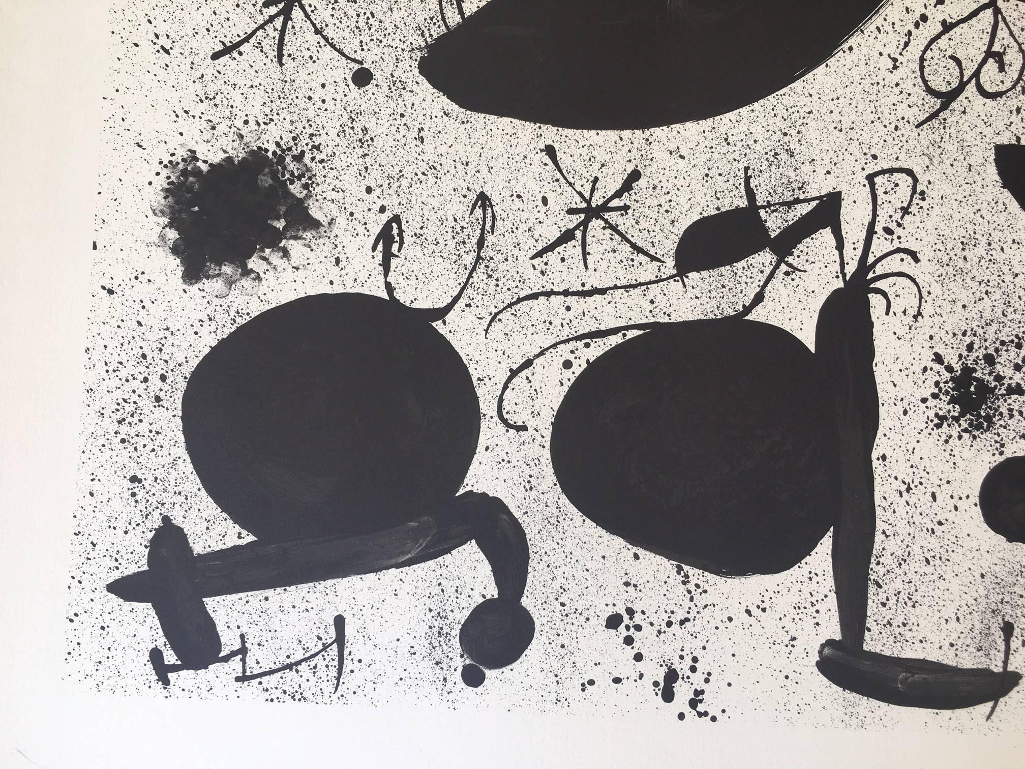 Fantastic graphic work by Spanish artist Joan MIRO.
Original lithograph signed and numbered in pencil.
First copy of the series.
Special collector.
virtual frame.

MIRO Ferra, Joan (Barcelona, 1893 - Palma de Mallorca, 1983).
Joan Miró was one of