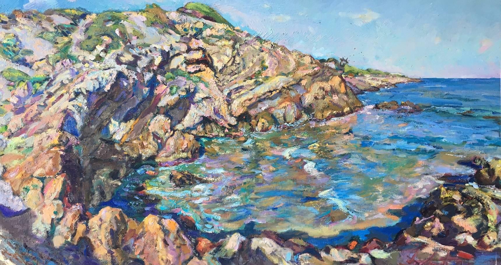 Jordi Santacana Figurative Painting - COAST. CATALONIA. BARCELONA