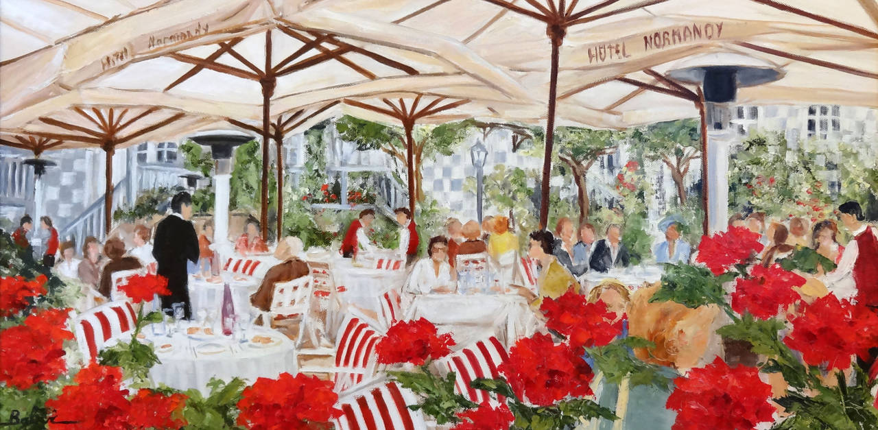 Simone Balvi Figurative Painting - Brunch au Normandy