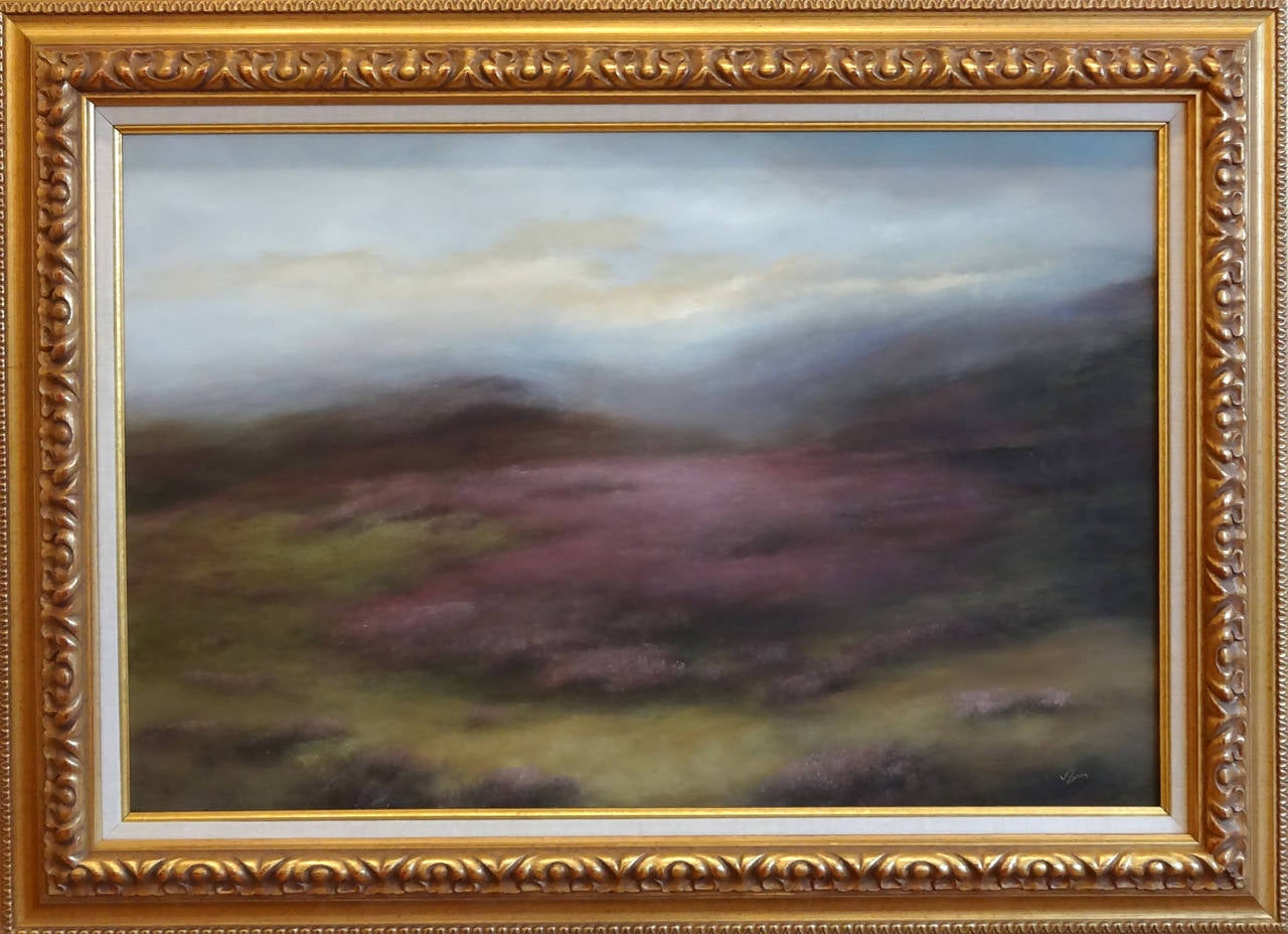 Heather Landscape - Painting by Judith Levin