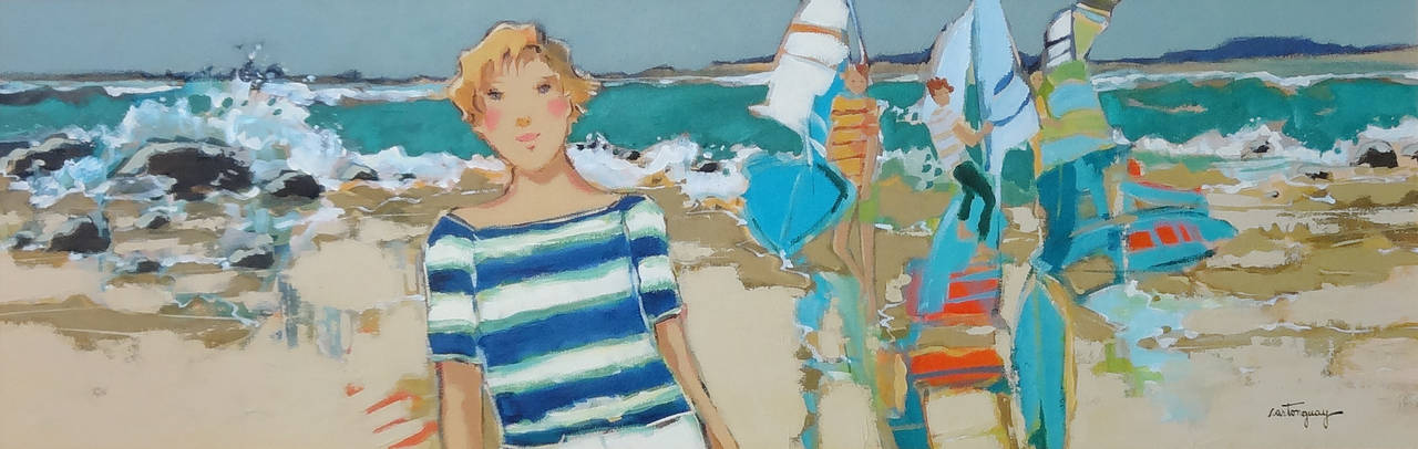 Claudette Castonguay Figurative Painting - Weekend with Friends (Week-end Entre Amis)