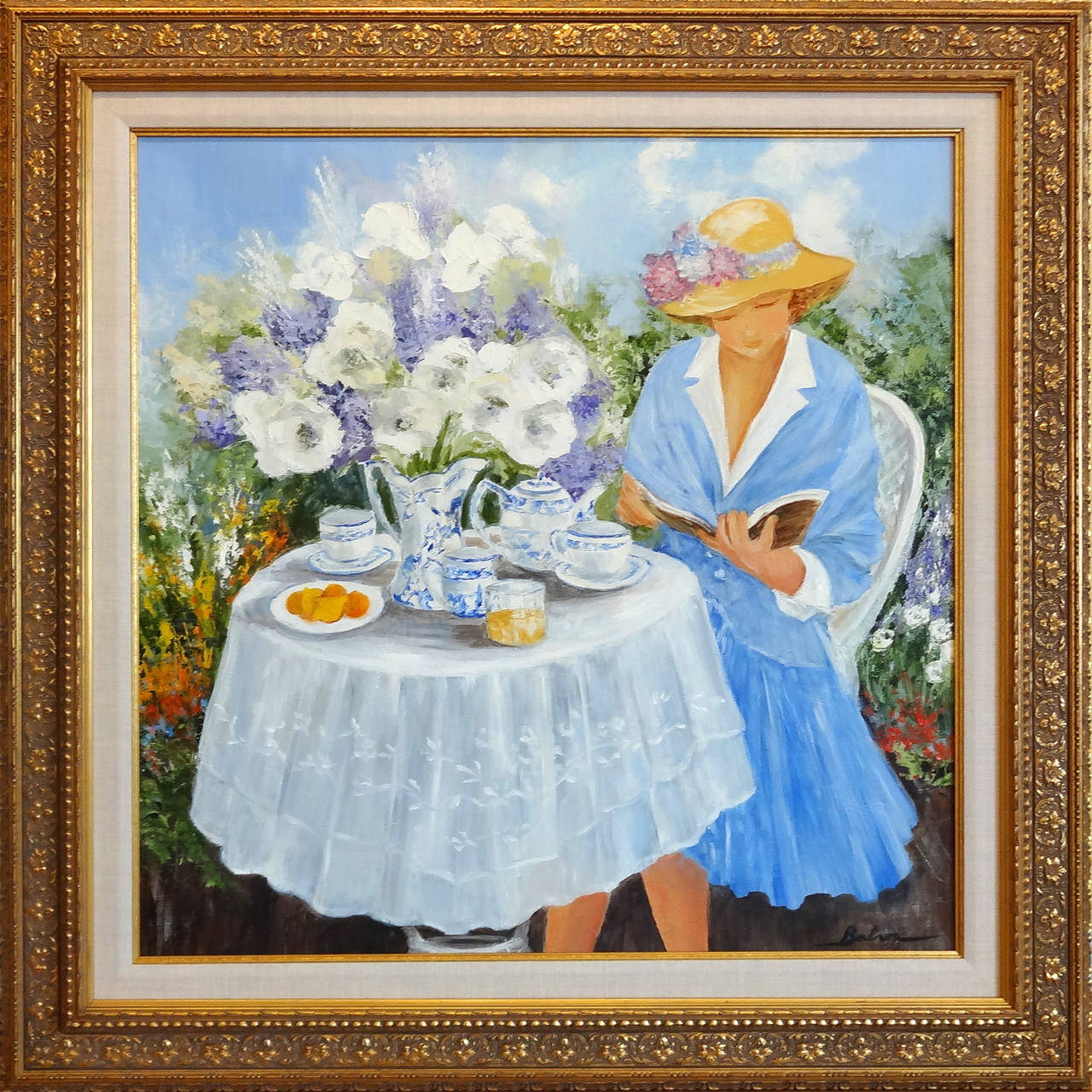 Tea Time (L'Heure du Thé) - Painting by Simone Balvi