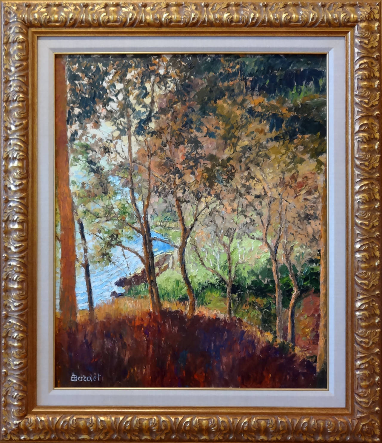 The Trees of the Seaside (Les Arbres du Bord de Mer) - Painting by Andre Bardet