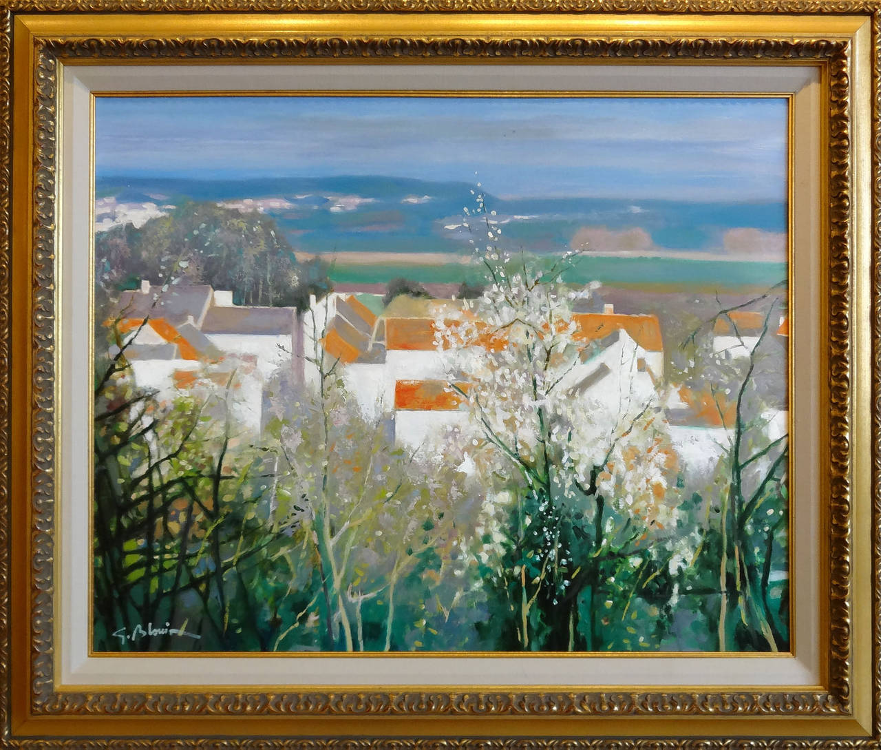 Citry sur Marne (Village de Rance) - Painting de Georges Blouin
