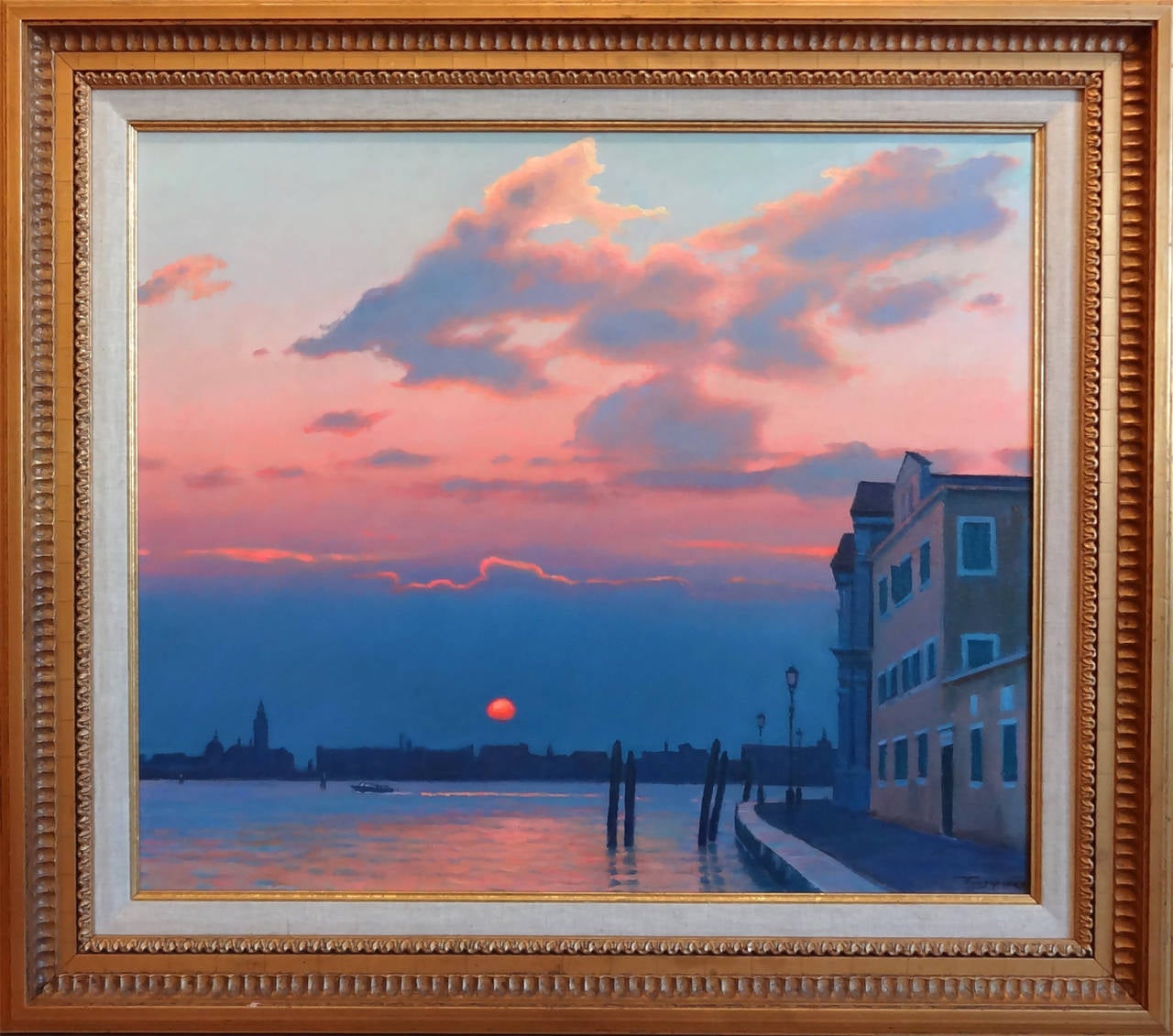 Sunset, Venice - Painting by Yuri Bondarenko