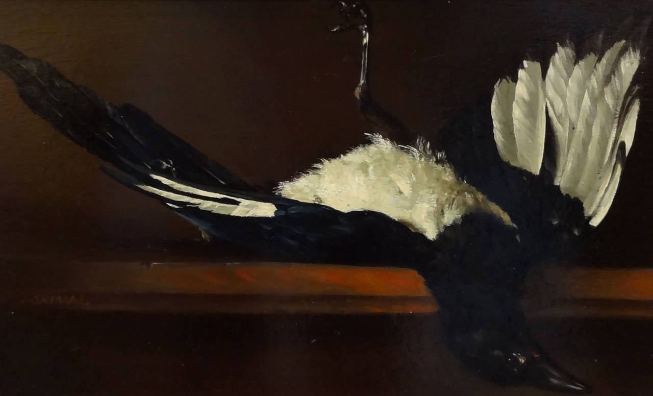 Jean Grimal Animal Painting - L'Oiseau (The Bird)