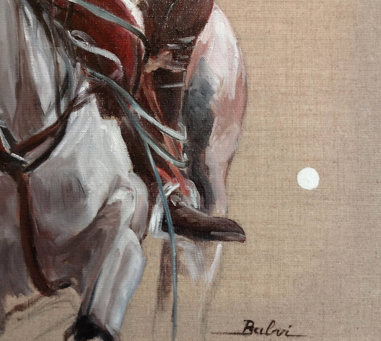 Le Polo Blanc - Painting by Simone Balvi