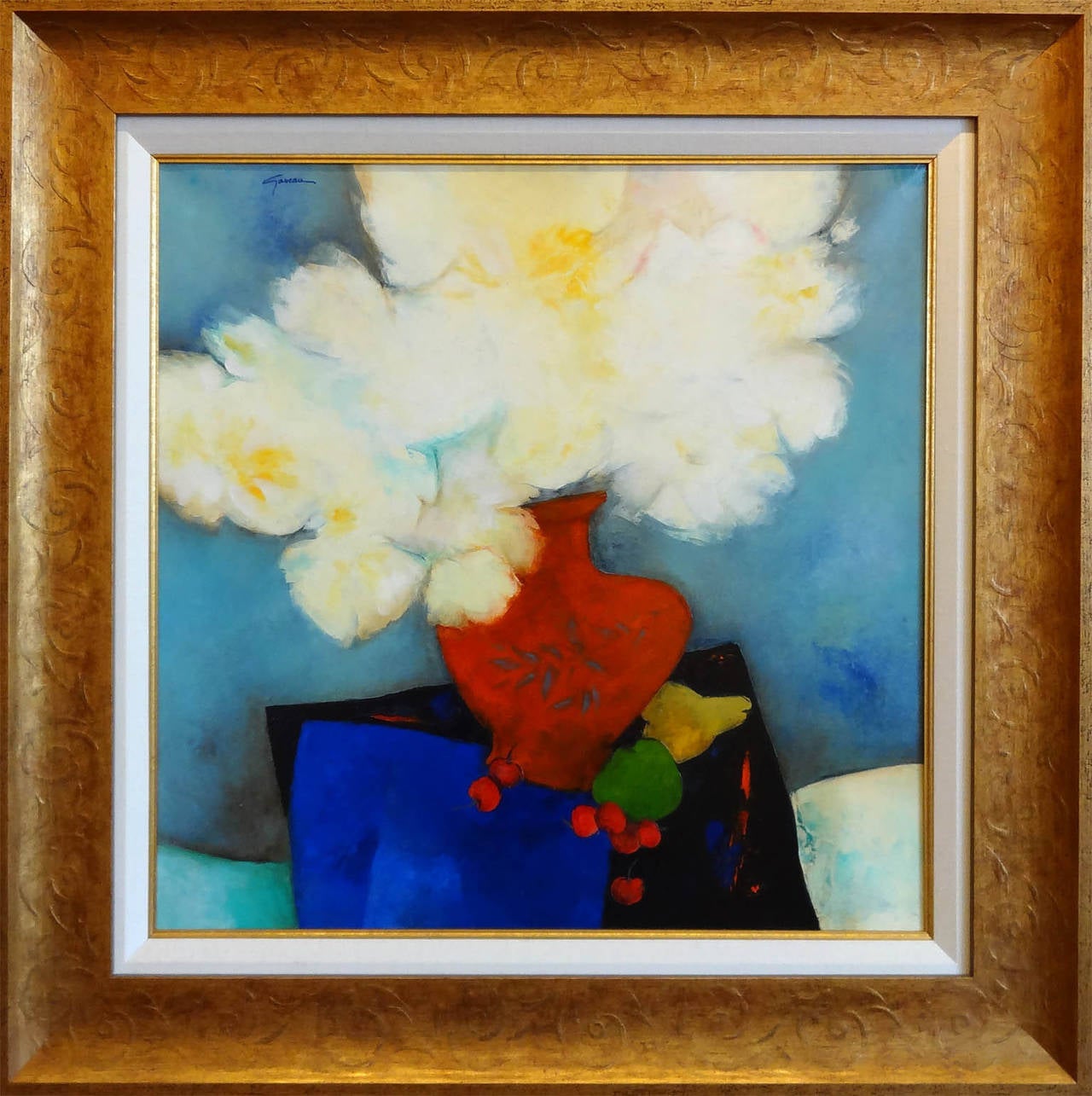 Bouquet aux Cerises - Modern Painting by Claude Gaveau
