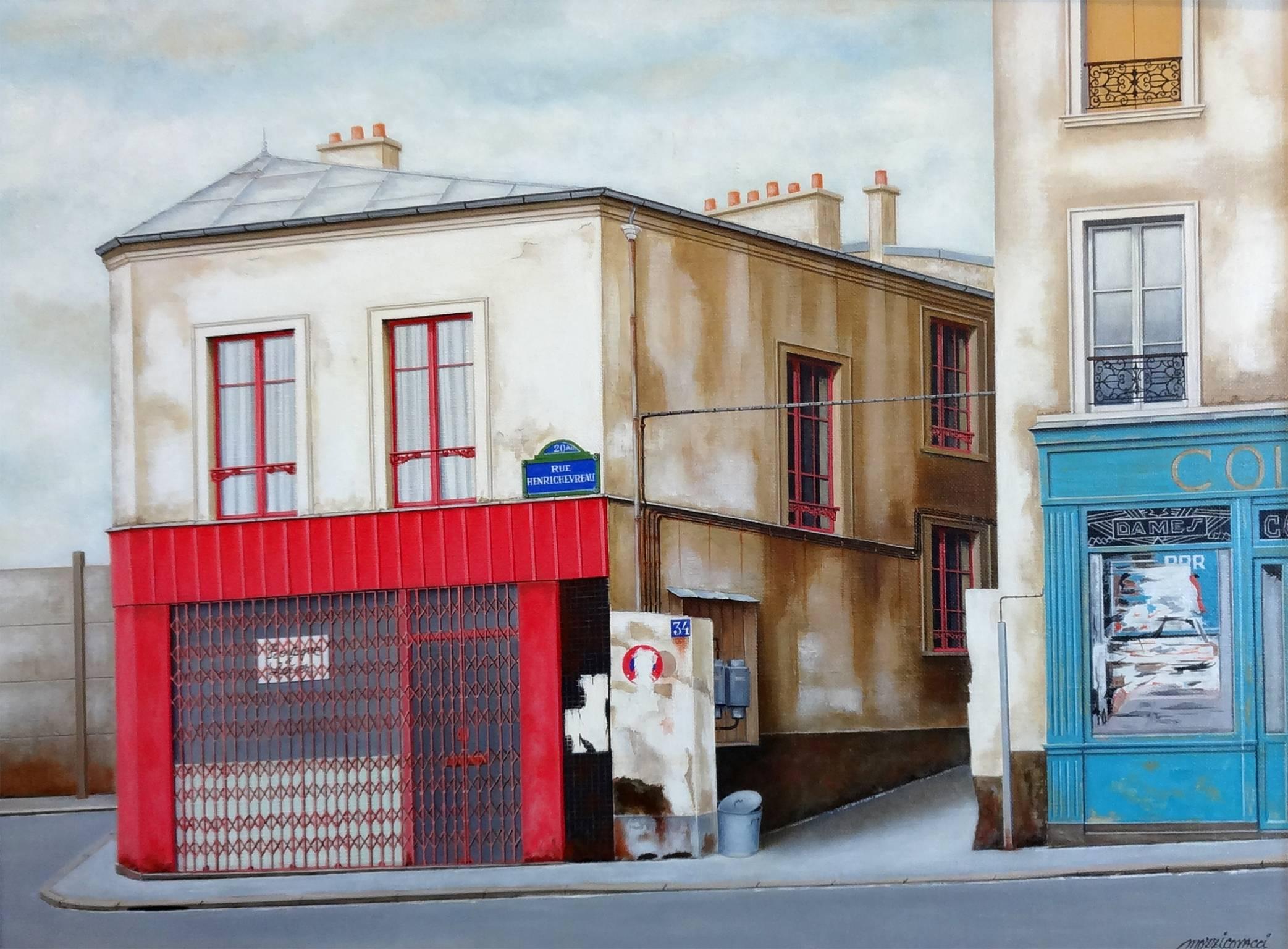 Angelo Mozziconacci Landscape Painting - Rue Henri Chevreo