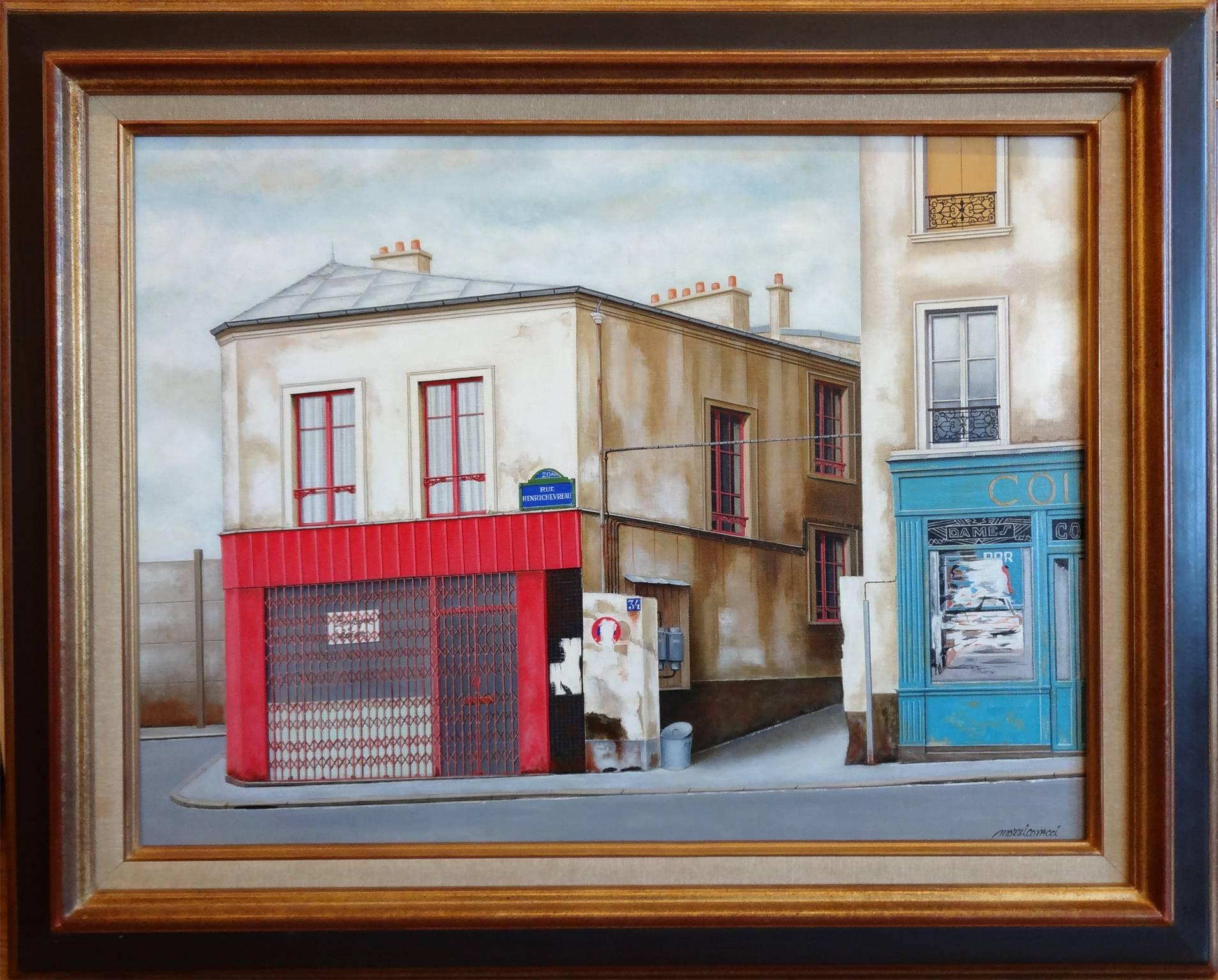 Rue Henri Chevreo - Painting by Angelo Mozziconacci