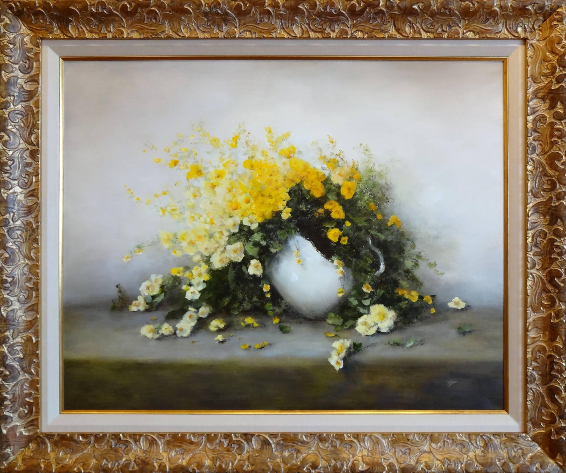 Friendship (Yellow Flowers) - Painting by Judith Levin