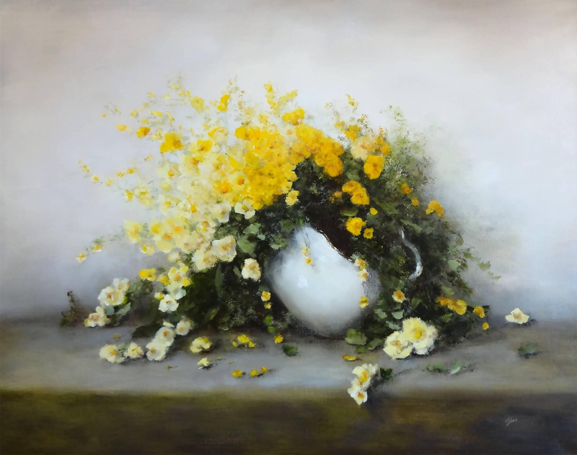 Judith Levin Still-Life Painting - Friendship (Yellow Flowers)