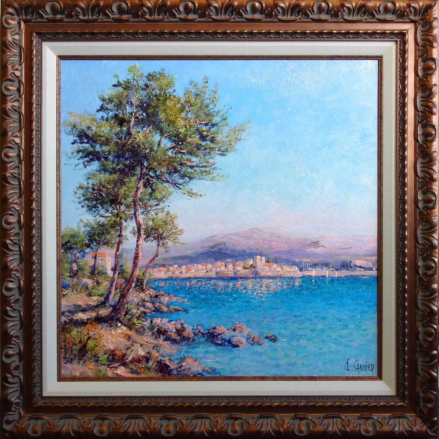 Antibes, Juan les Pins - Painting by Daniel Sannier