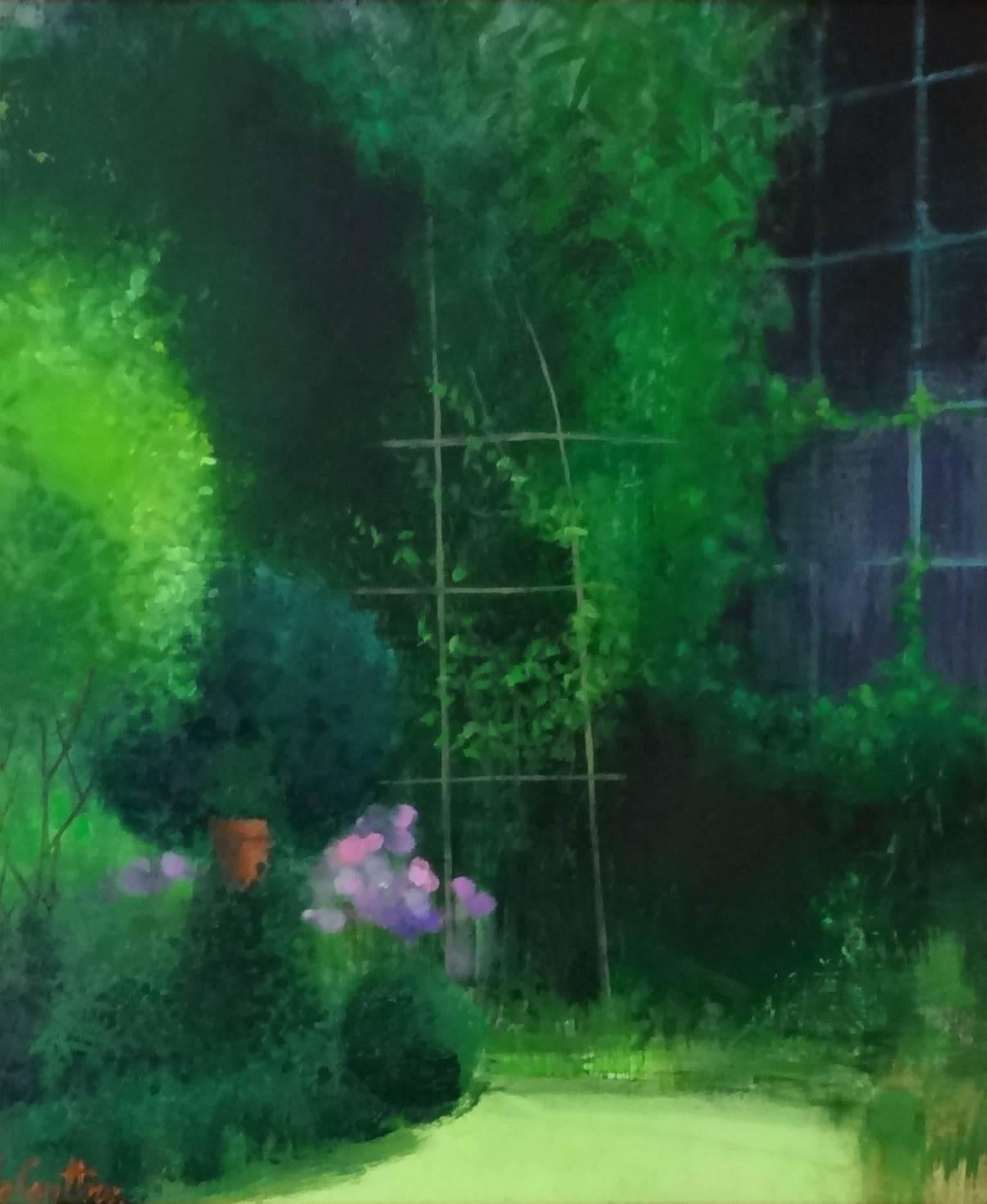 Marc le Coultre Landscape Painting - The Hydrangea (L'Hortensia)