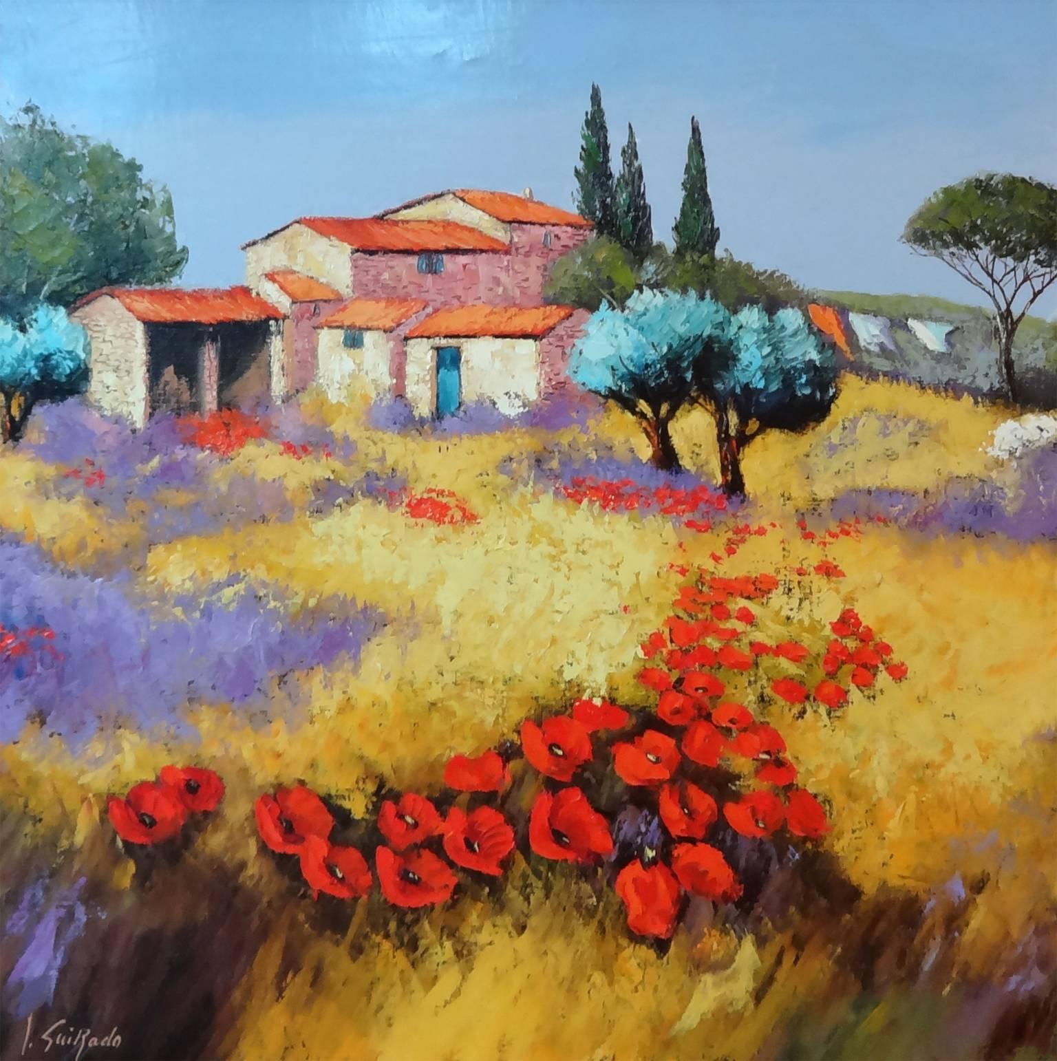 Alain Guirado Landscape Painting - La Chemise Rouge