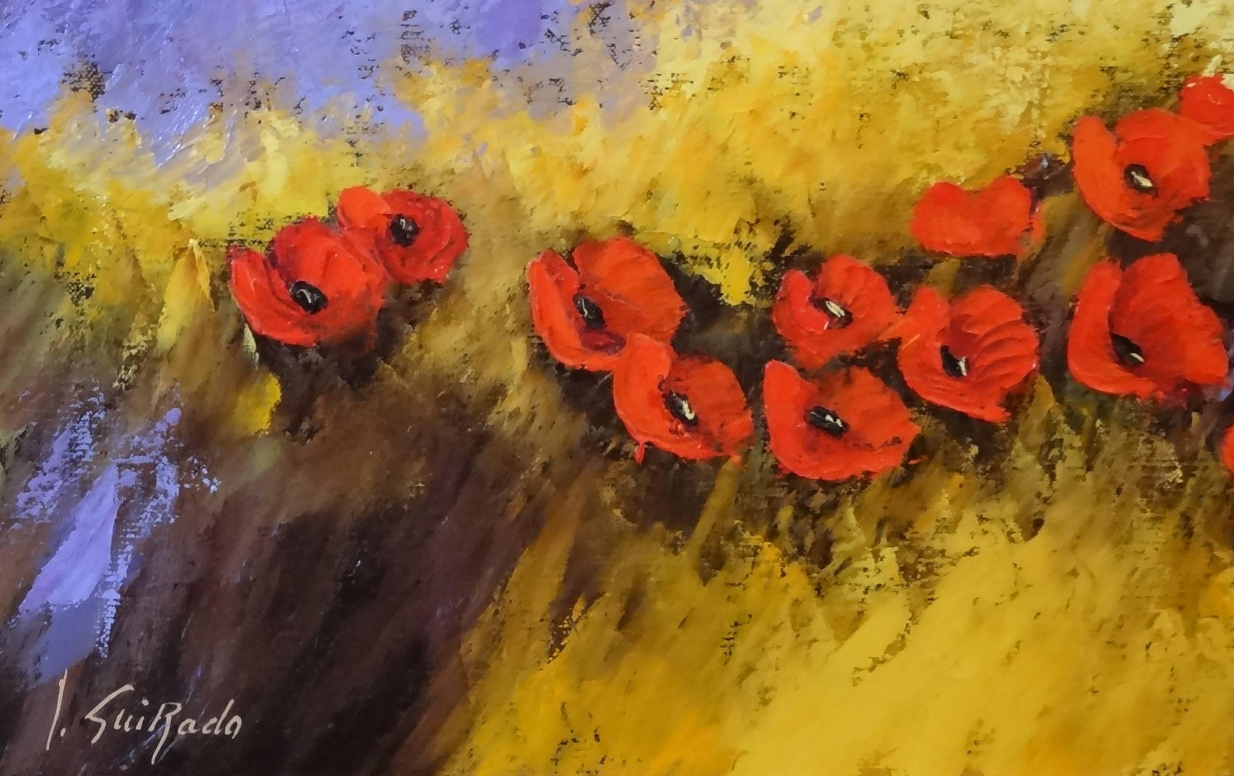 La Chemise Rouge - Impressionist Painting by Alain Guirado