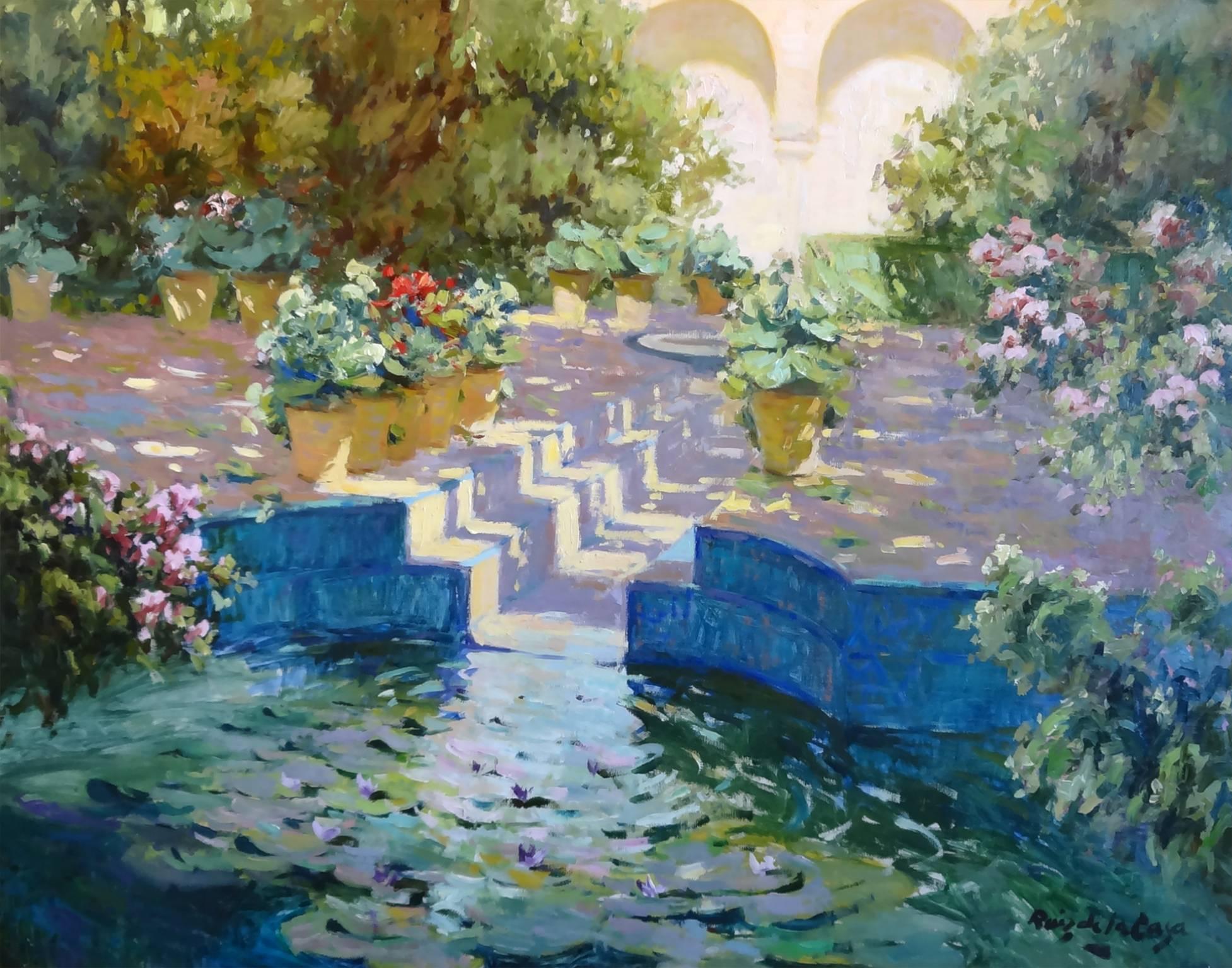 Angel Ruiz de la Casa Landscape Painting – Estanque