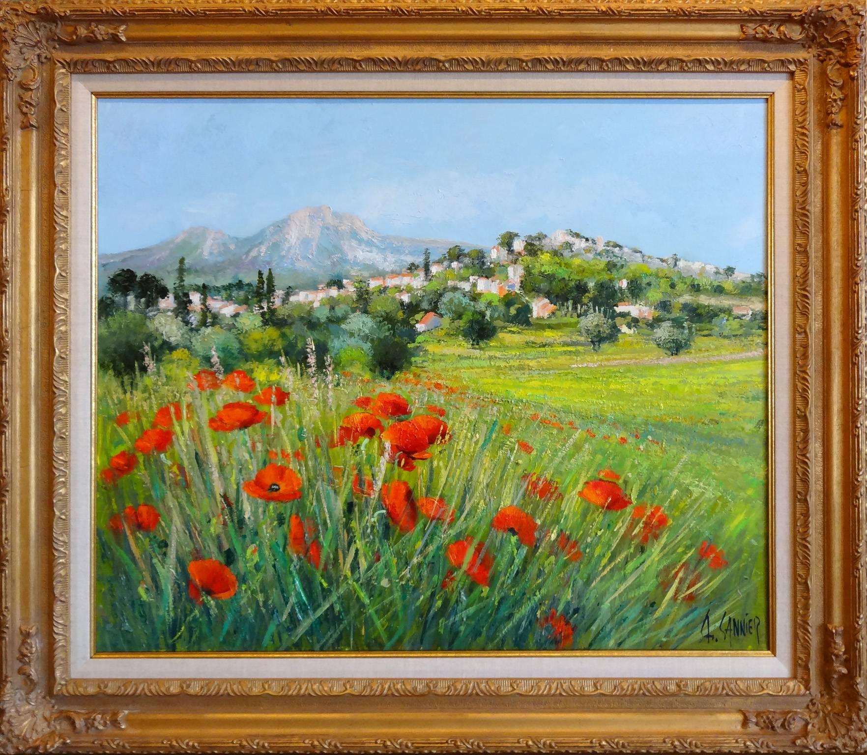 Eygalières, Provence - Painting by Daniel Sannier