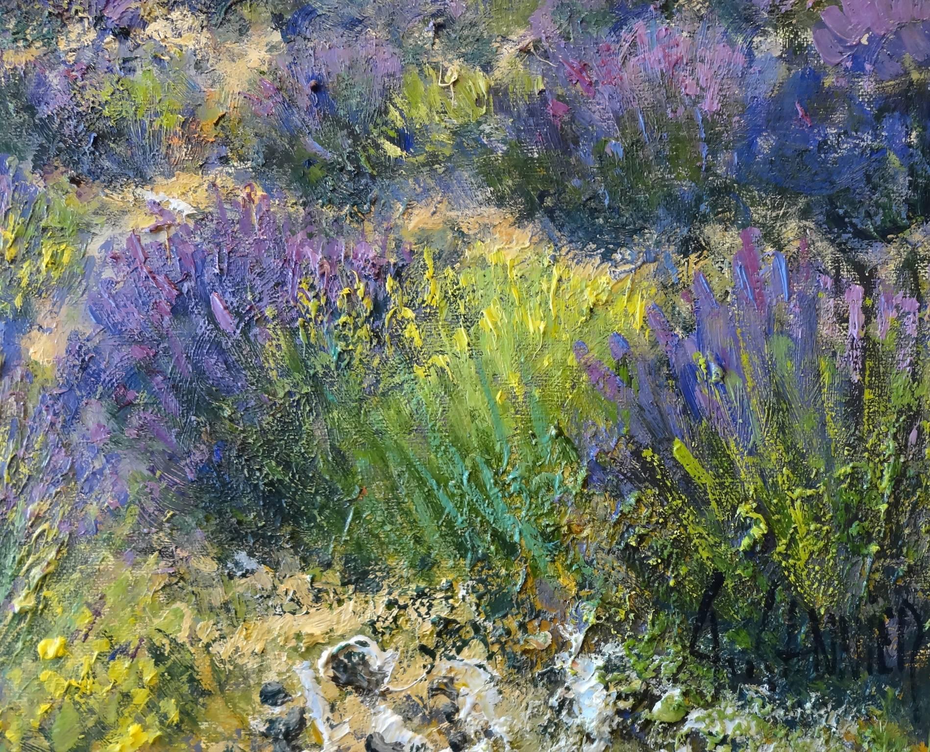 Village d''Aurel: Lavandes (Impressionismus), Painting, von Daniel Sannier