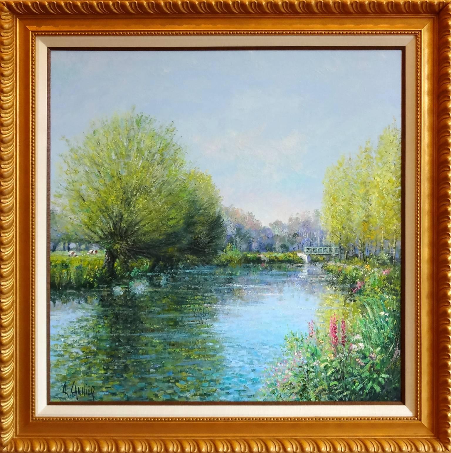 Les Bords de Somme - Painting de Daniel Sannier