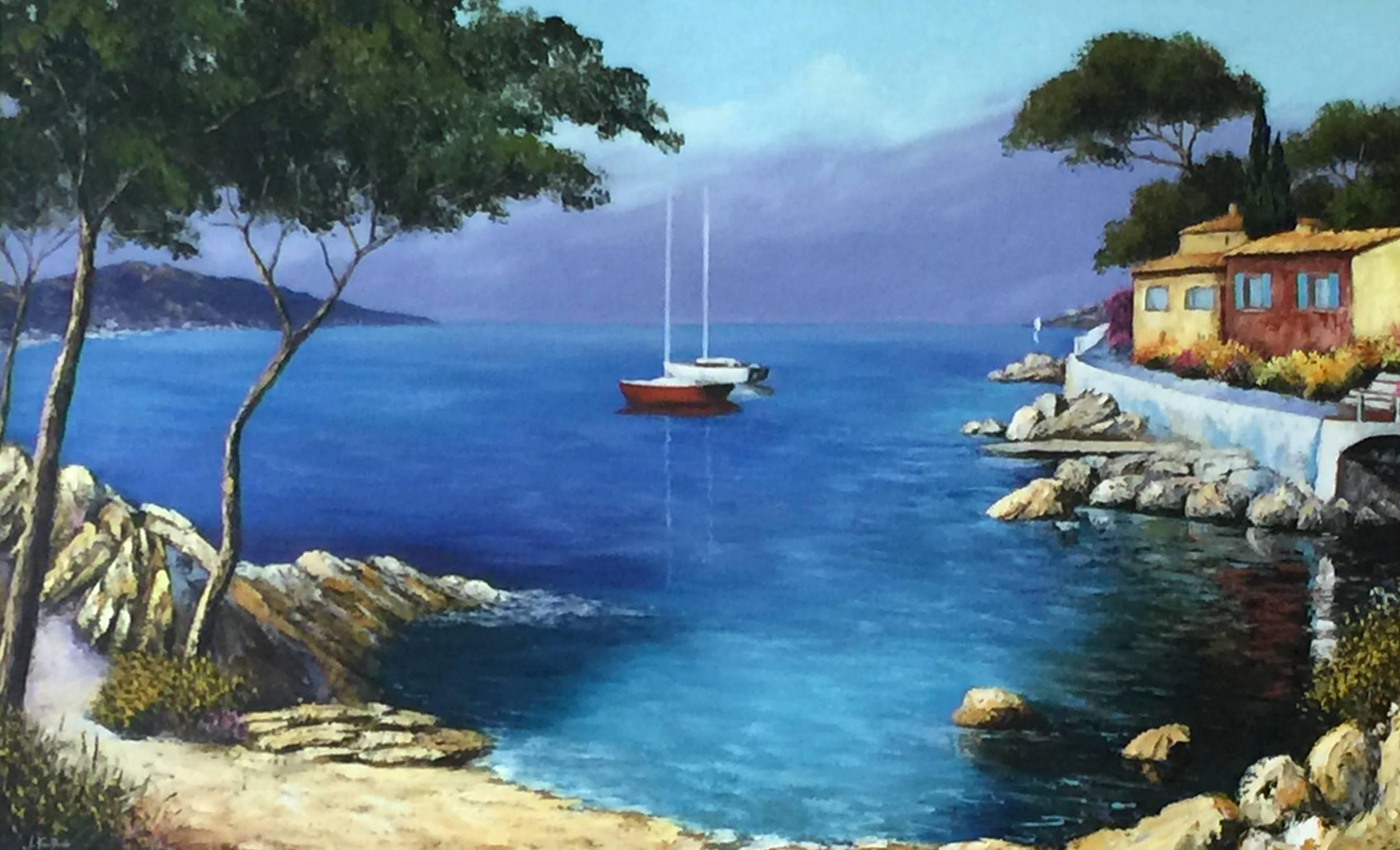 Alain Guirado Landscape Painting - La Grande Bleue - Mediterranee