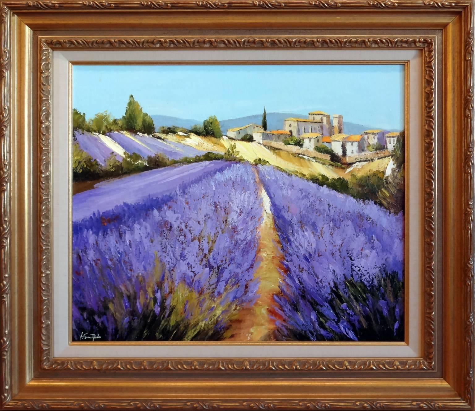 Champ de Lavande à Valensole - Painting by Alain Guirado