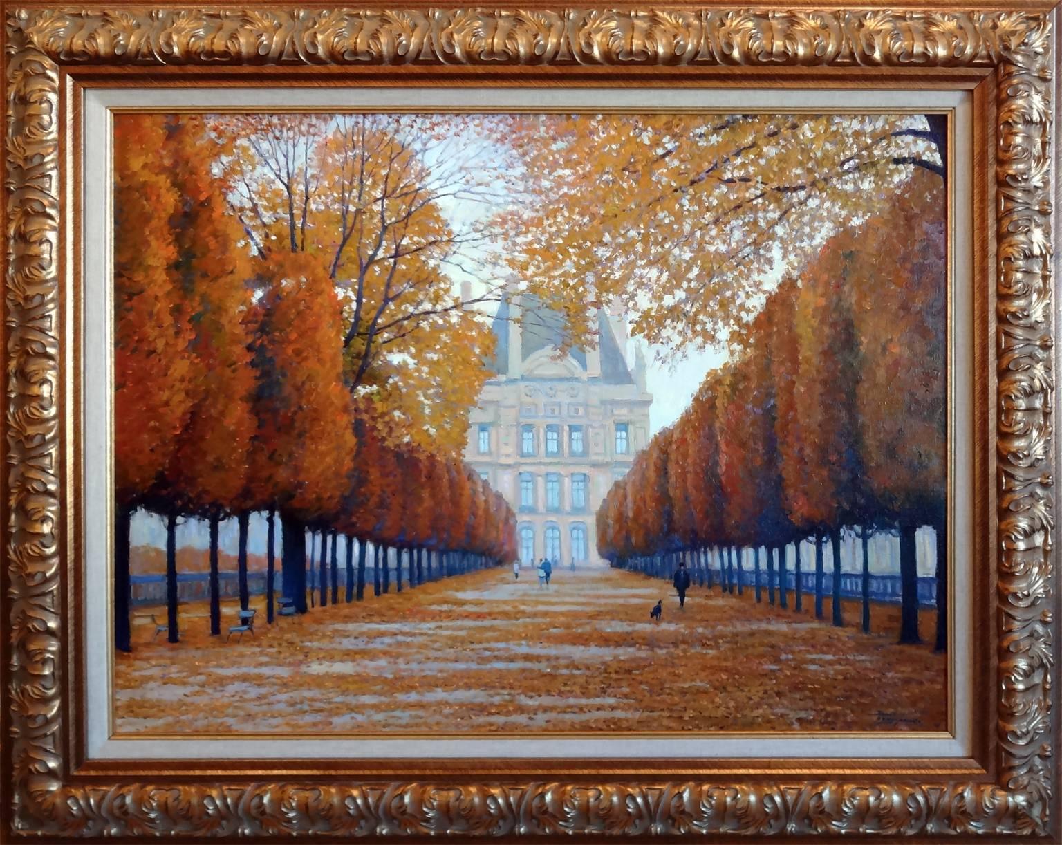 Jardin des Tuileries, Paris - Painting by Yuri Bondarenko