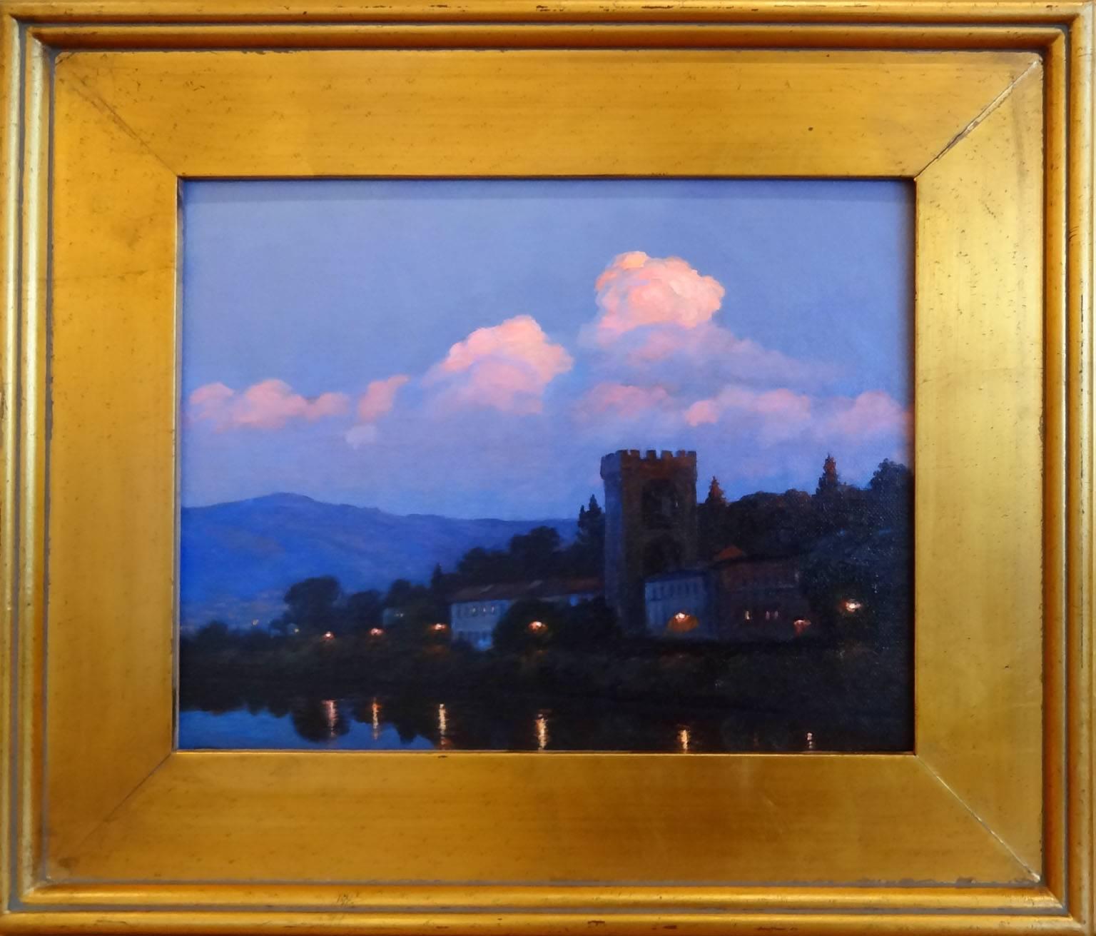 River Arno, Florence - Painting by Victoria Bondarenko