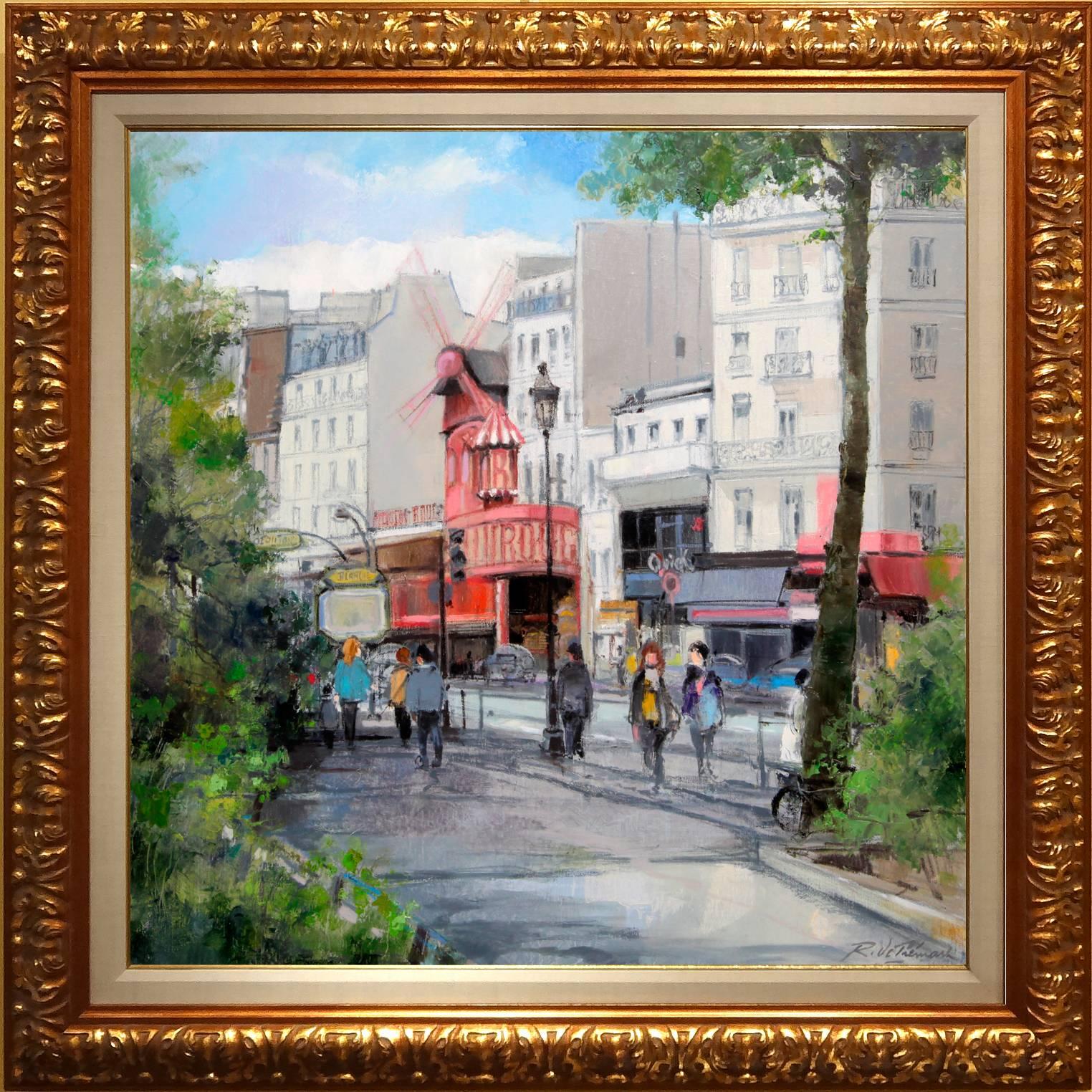 Le Moulin Rouge - Painting by Richard de Premare