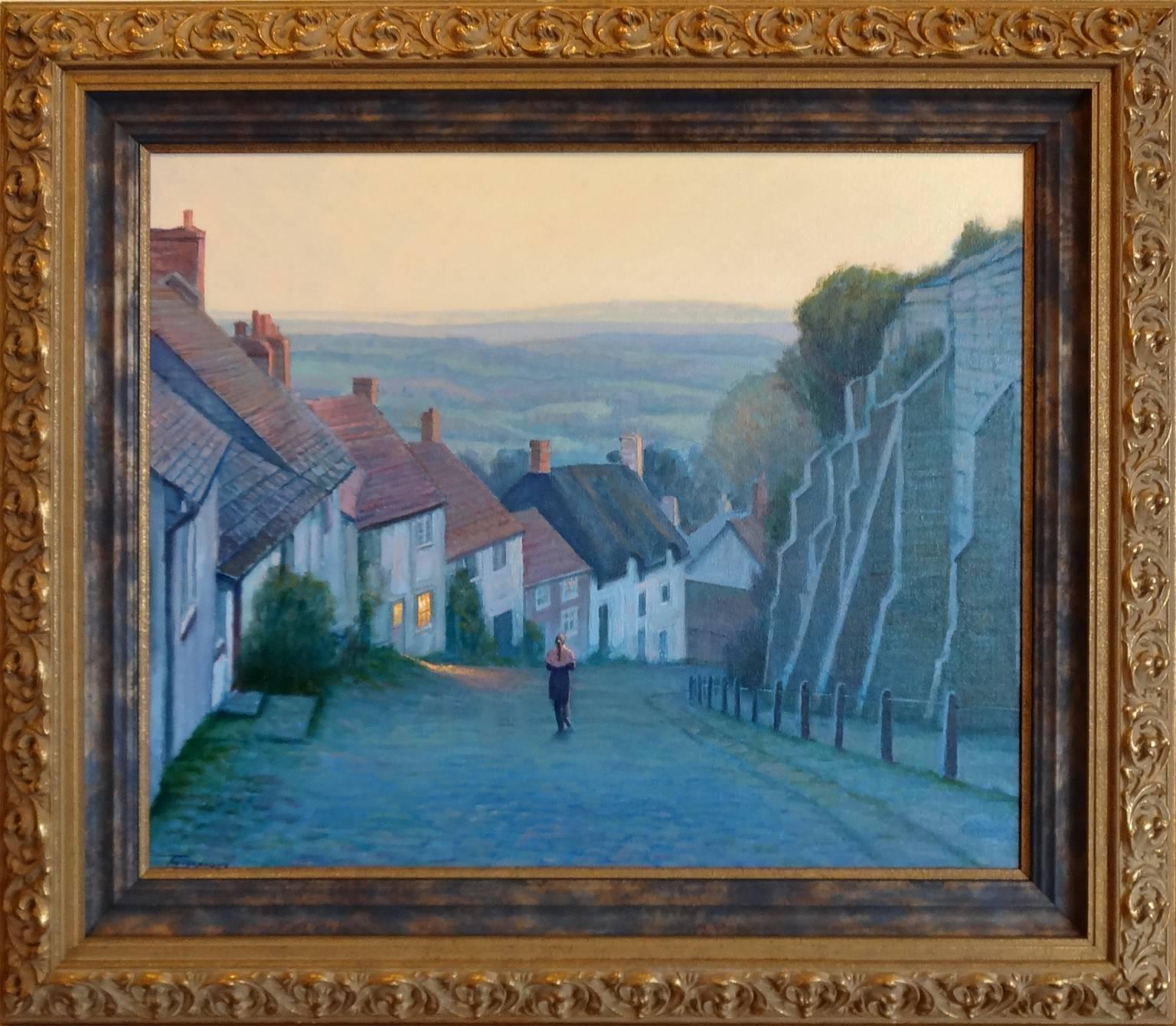 Evening Stroll, Shaftesbury - Painting by Yuri Bondarenko