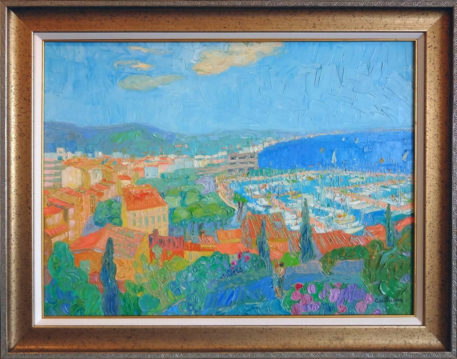 Cannes in the Sun (Cannes au Soleil) - Painting by Daniel Couthures